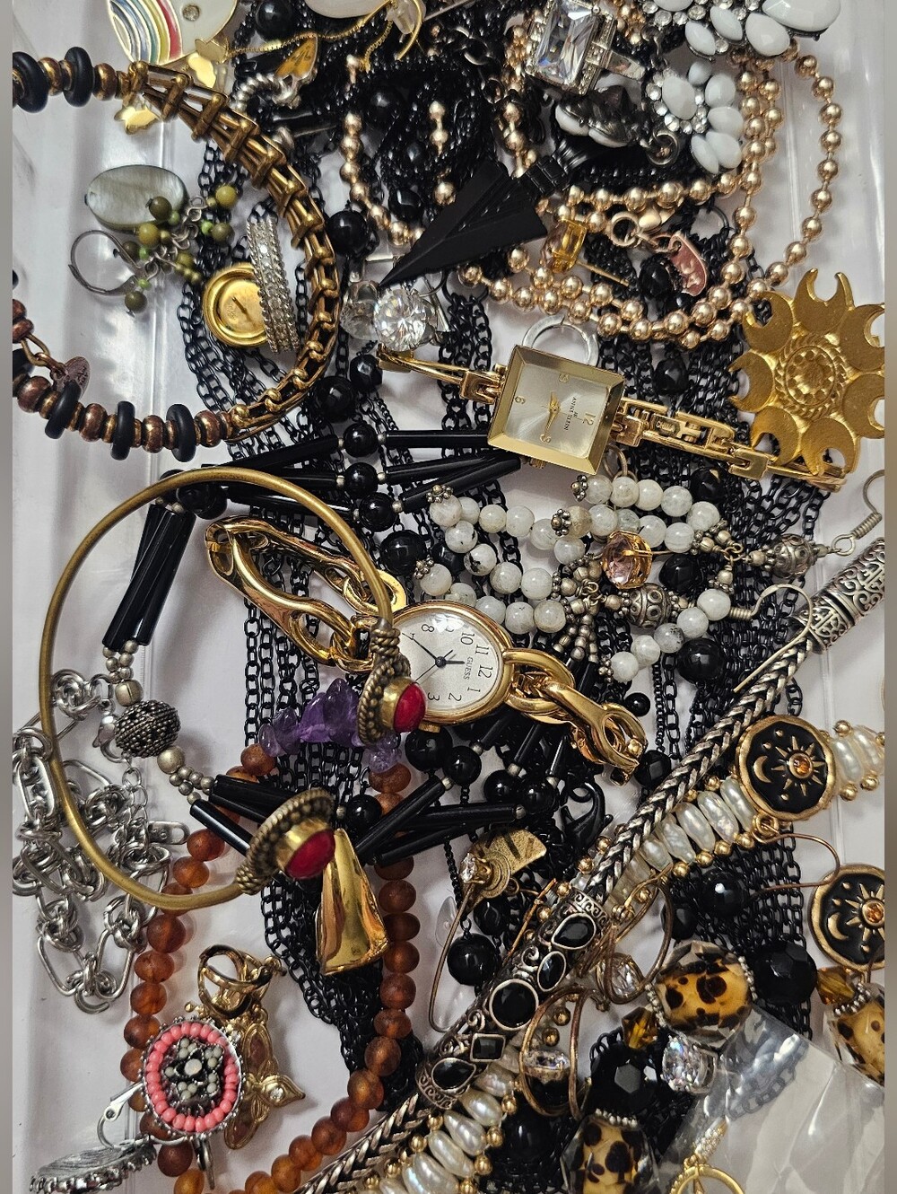 Womens Bulk Jewelry Bundle Lot Collection DIY scrap beads stones costume fashion